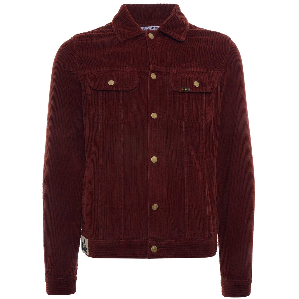 Tejana Jumbo Cord Jacket - Burgundy