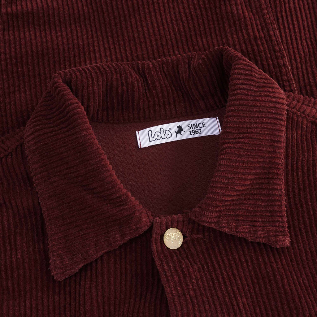 Tejana Jumbo Cord Jacket - Burgundy