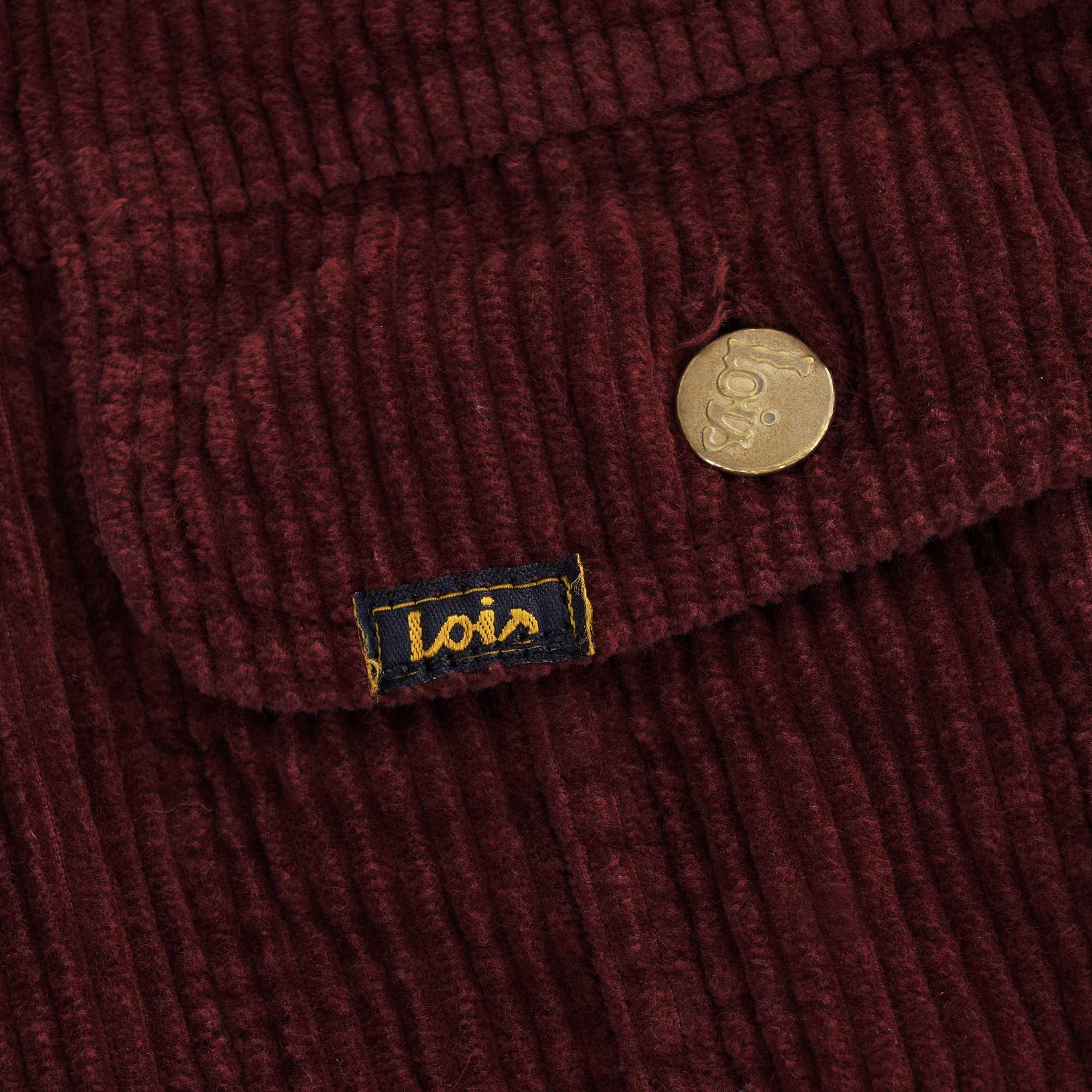 Tejana Jumbo Cord Jacket - Burgundy