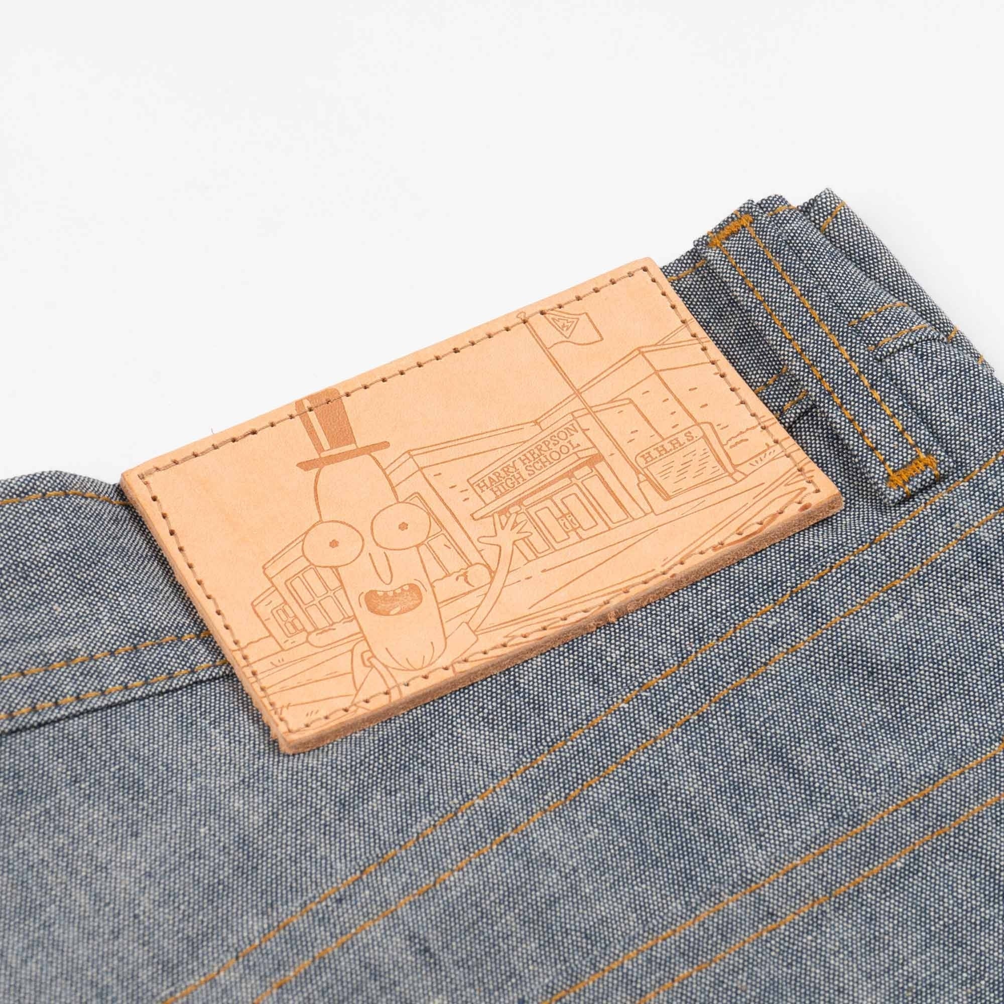 x Rick & Morty Easy Guy Mr. Poopy Butthole "Ohh Wee" Selvedge - Indigo