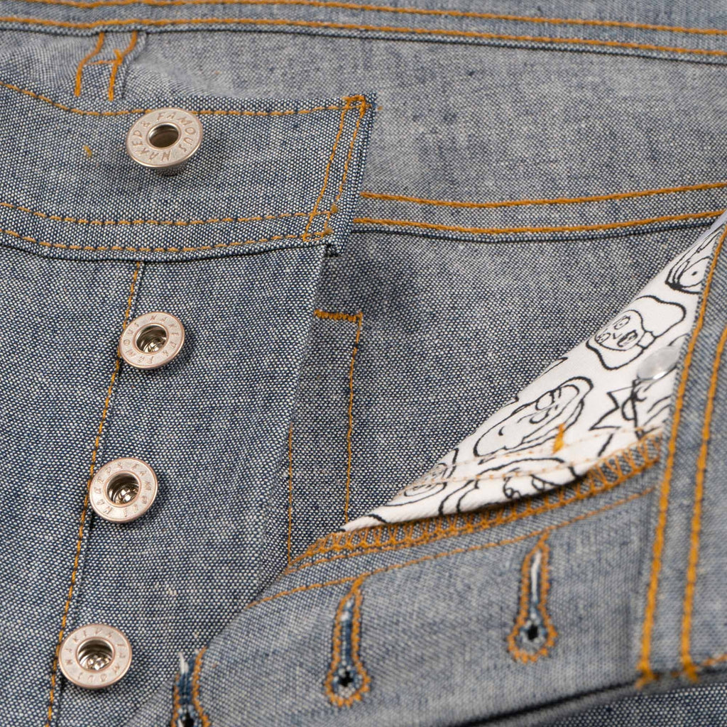 x Rick & Morty Easy Guy Mr. Poopy Butthole "Ohh Wee" Selvedge - Indigo