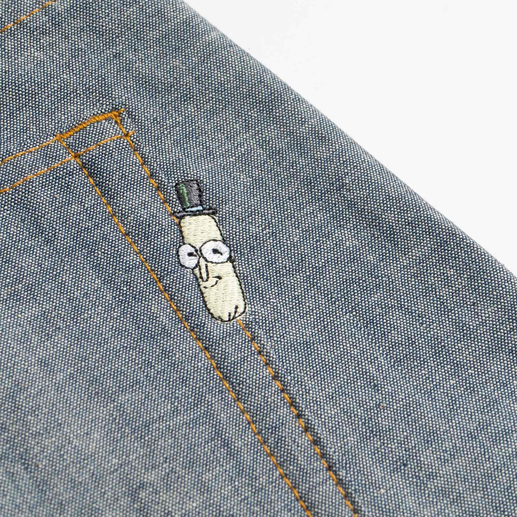 x Rick & Morty Easy Guy Mr. Poopy Butthole "Ohh Wee" Selvedge - Indigo