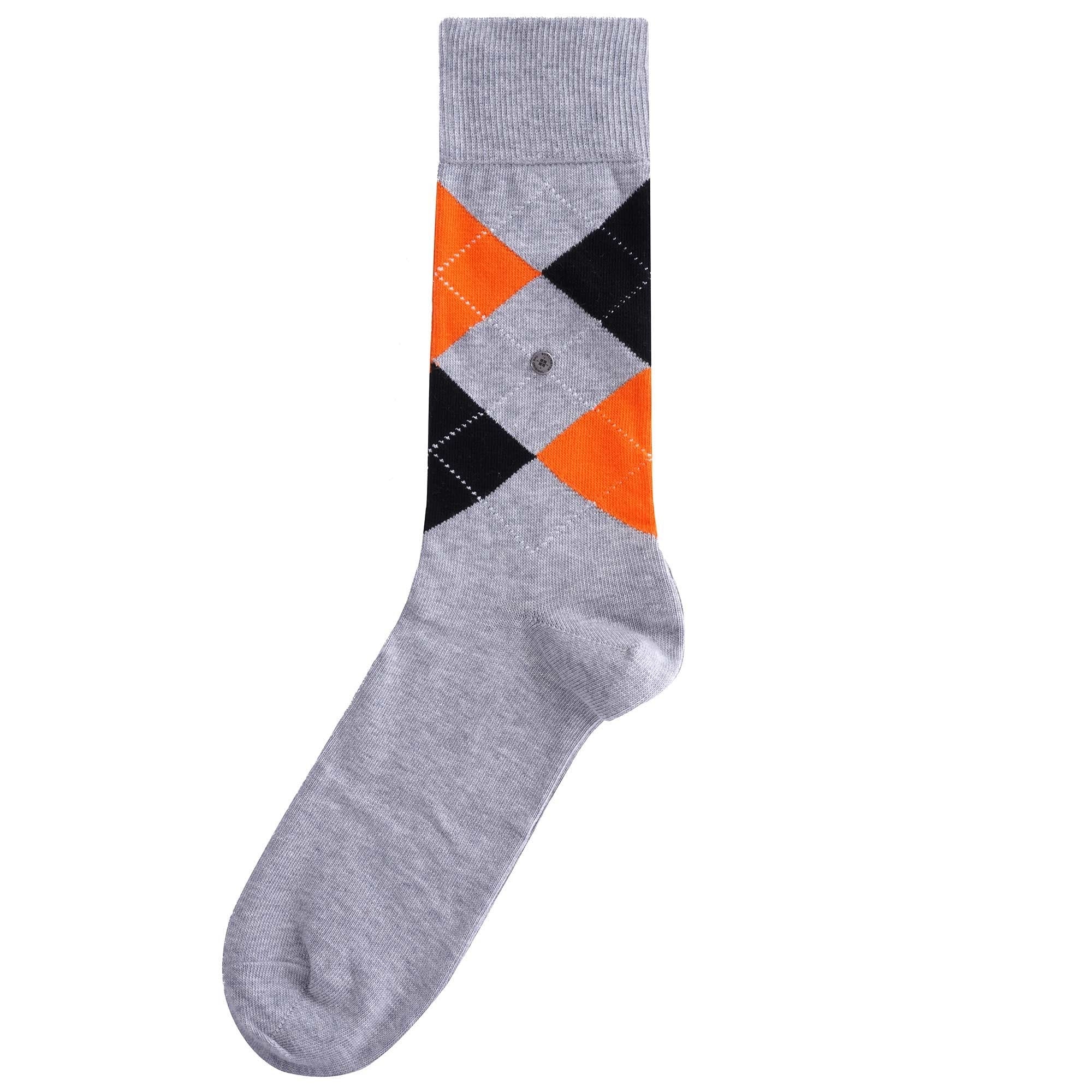 King Soft Combed Socks - Grey/Orange