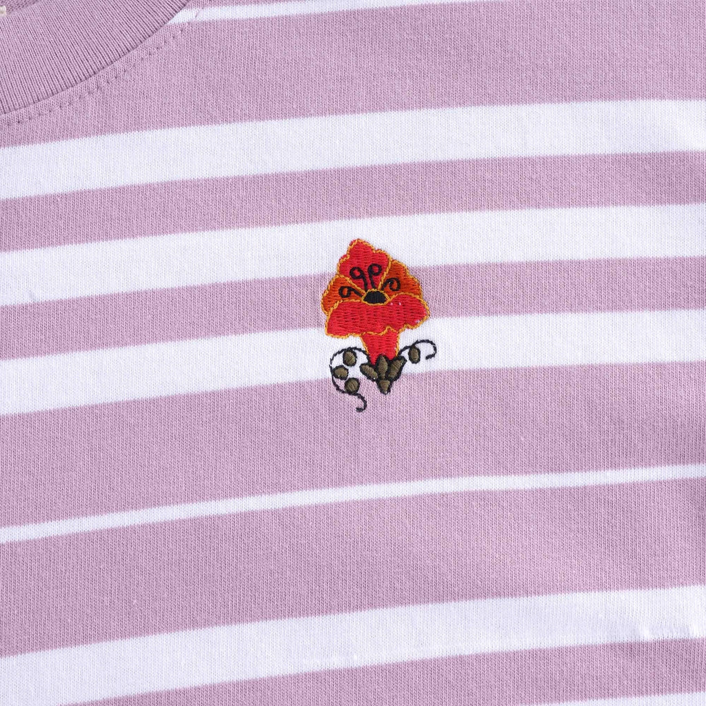 Stay Loose Tee - Lilac Stripe
