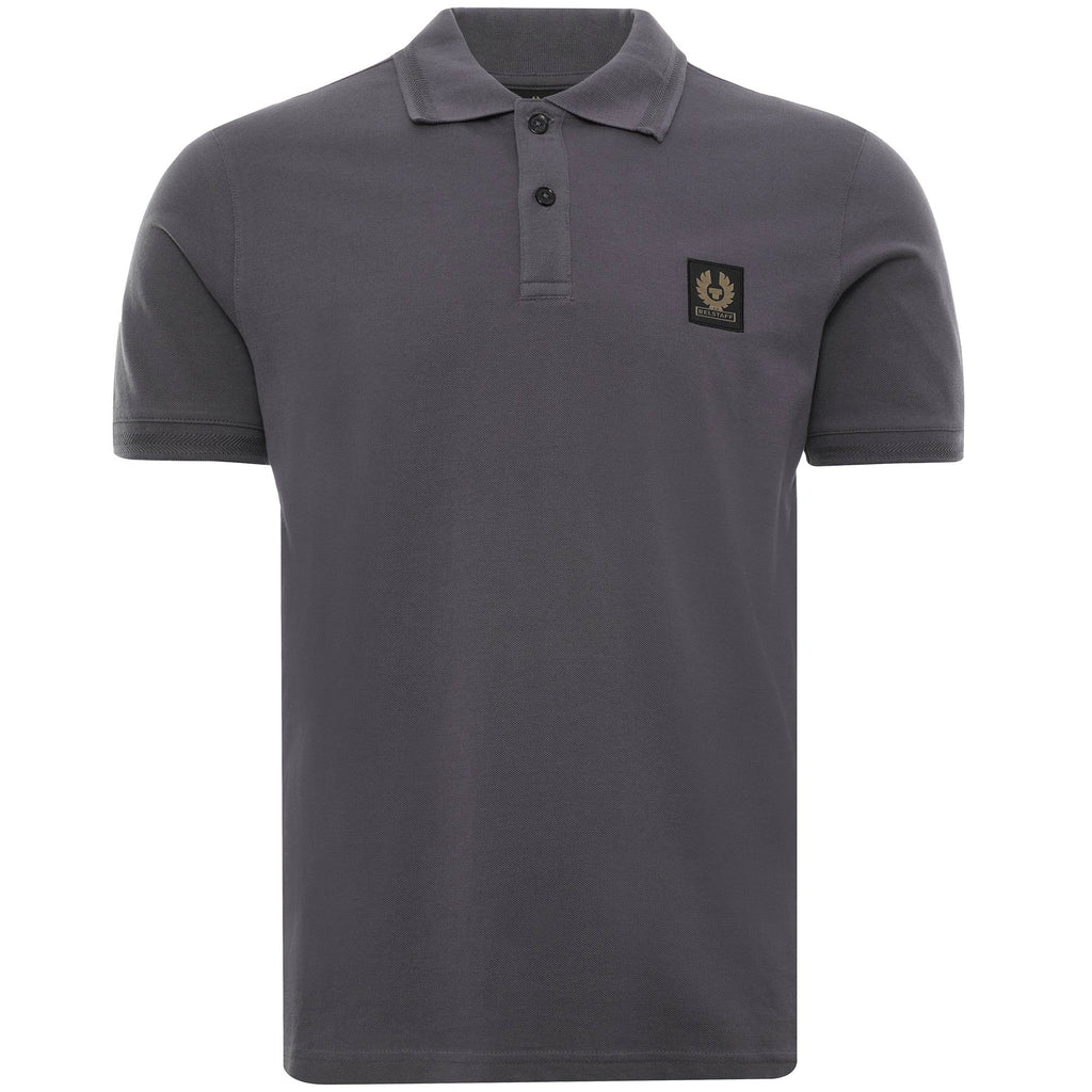 Pique Weave Short Sleeved Polo - Granite
