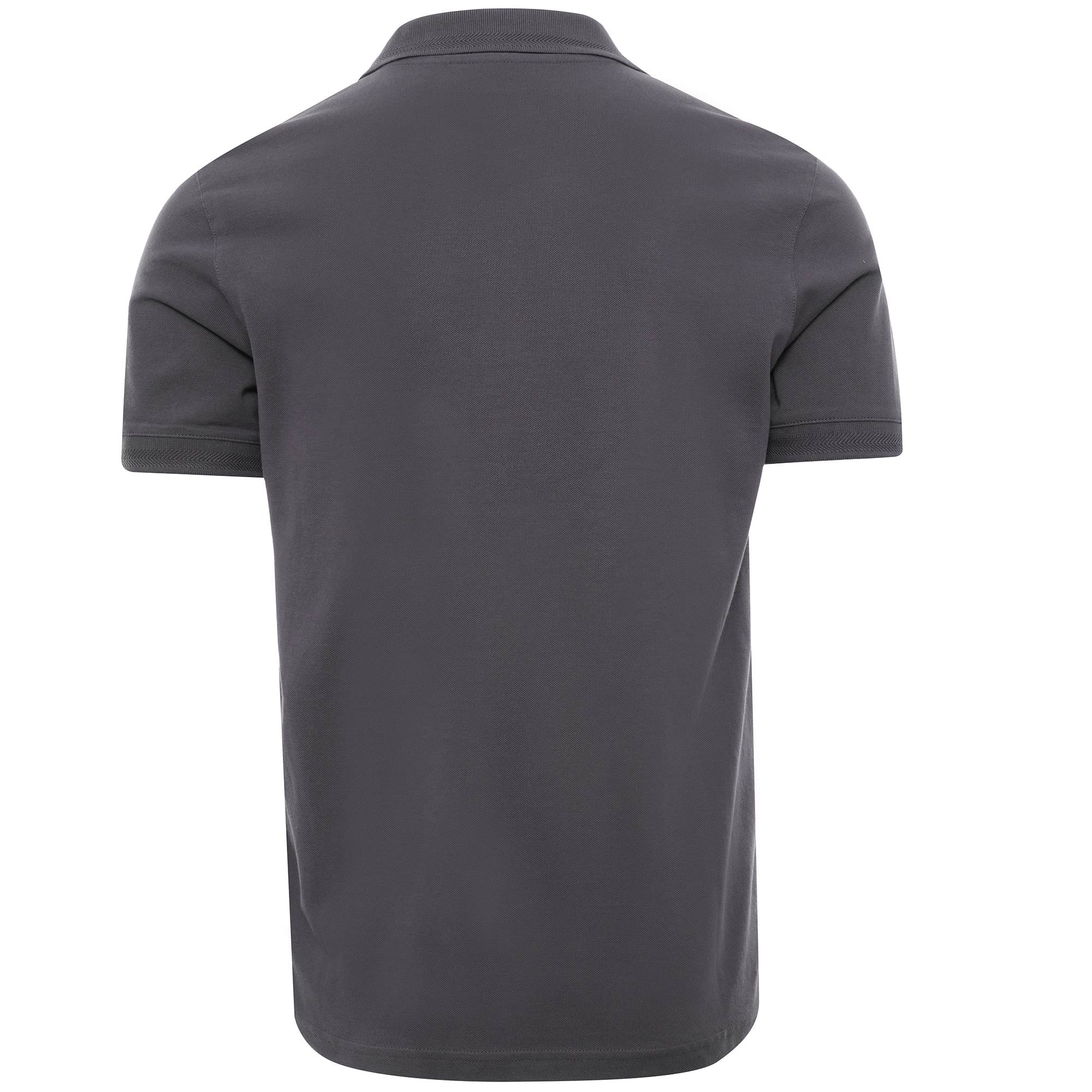 Pique Weave Short Sleeved Polo - Granite