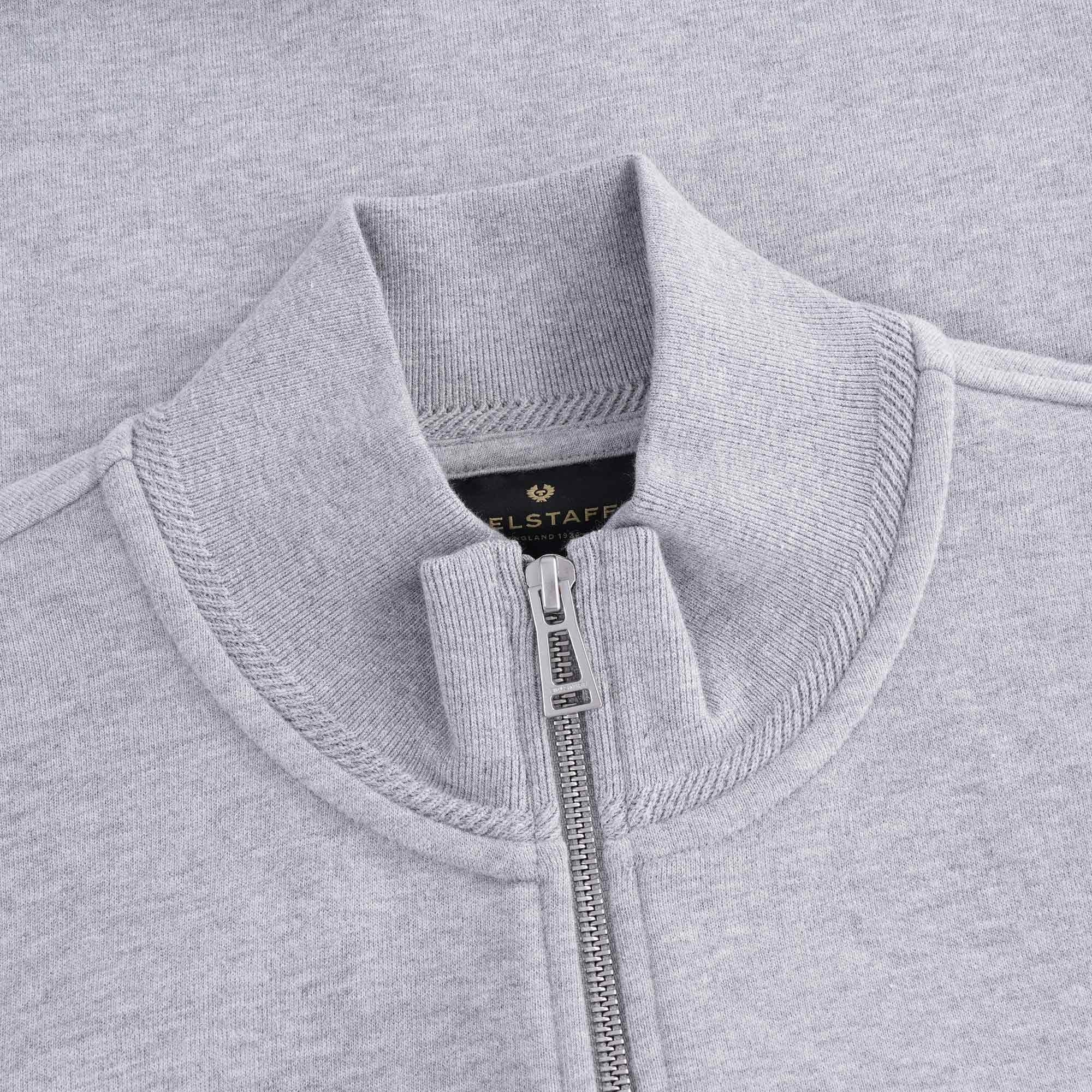 Zip Through Sweatshirt - Grey Melange