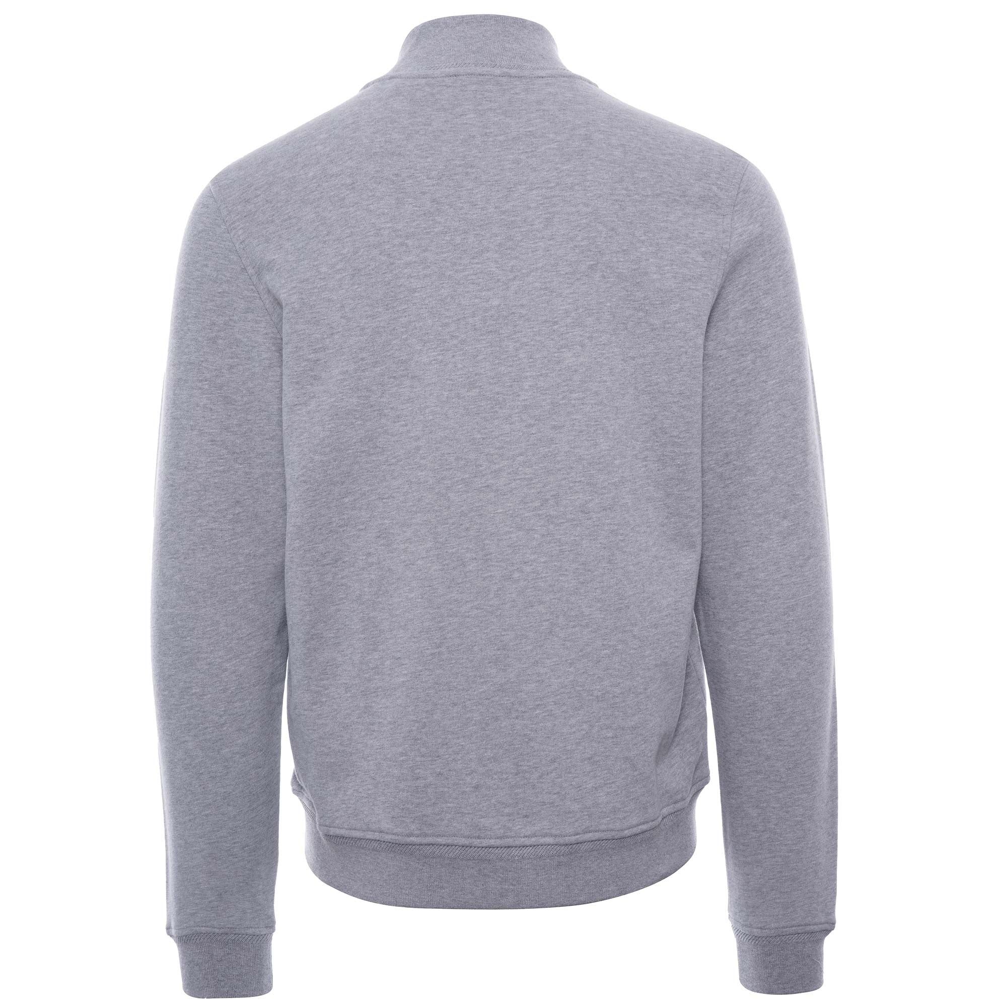Zip Through Sweatshirt - Grey Melange