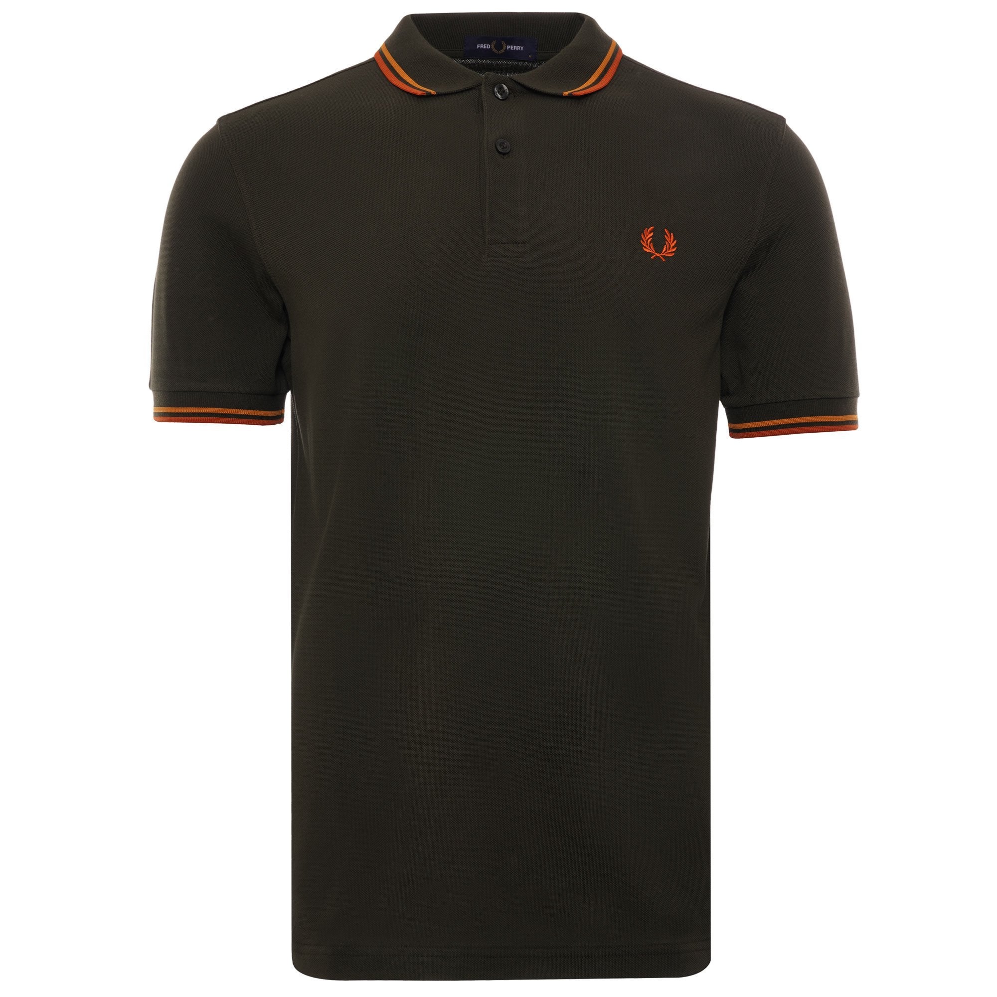 M3600 Twin Tipped Polo - Hunting Green/ Bright Gold/ Rust