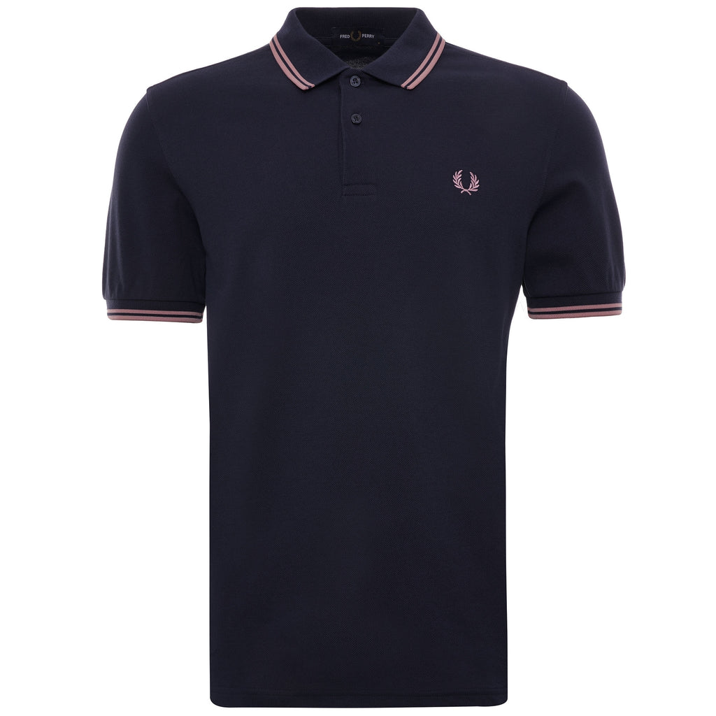 M3600 Twin Tipped Polo - Dark Carbon/ Chalky Pink