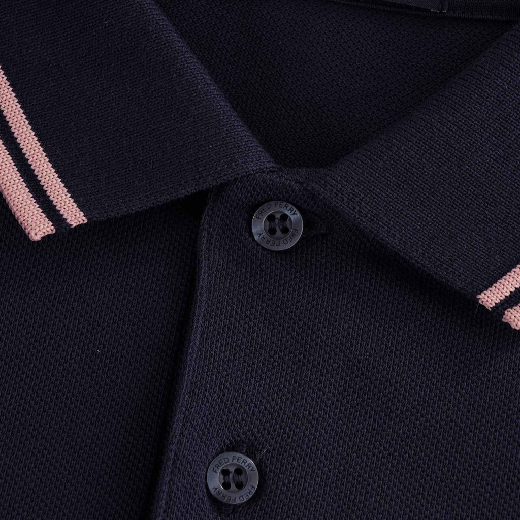 M3600 Twin Tipped Polo - Dark Carbon/ Chalky Pink