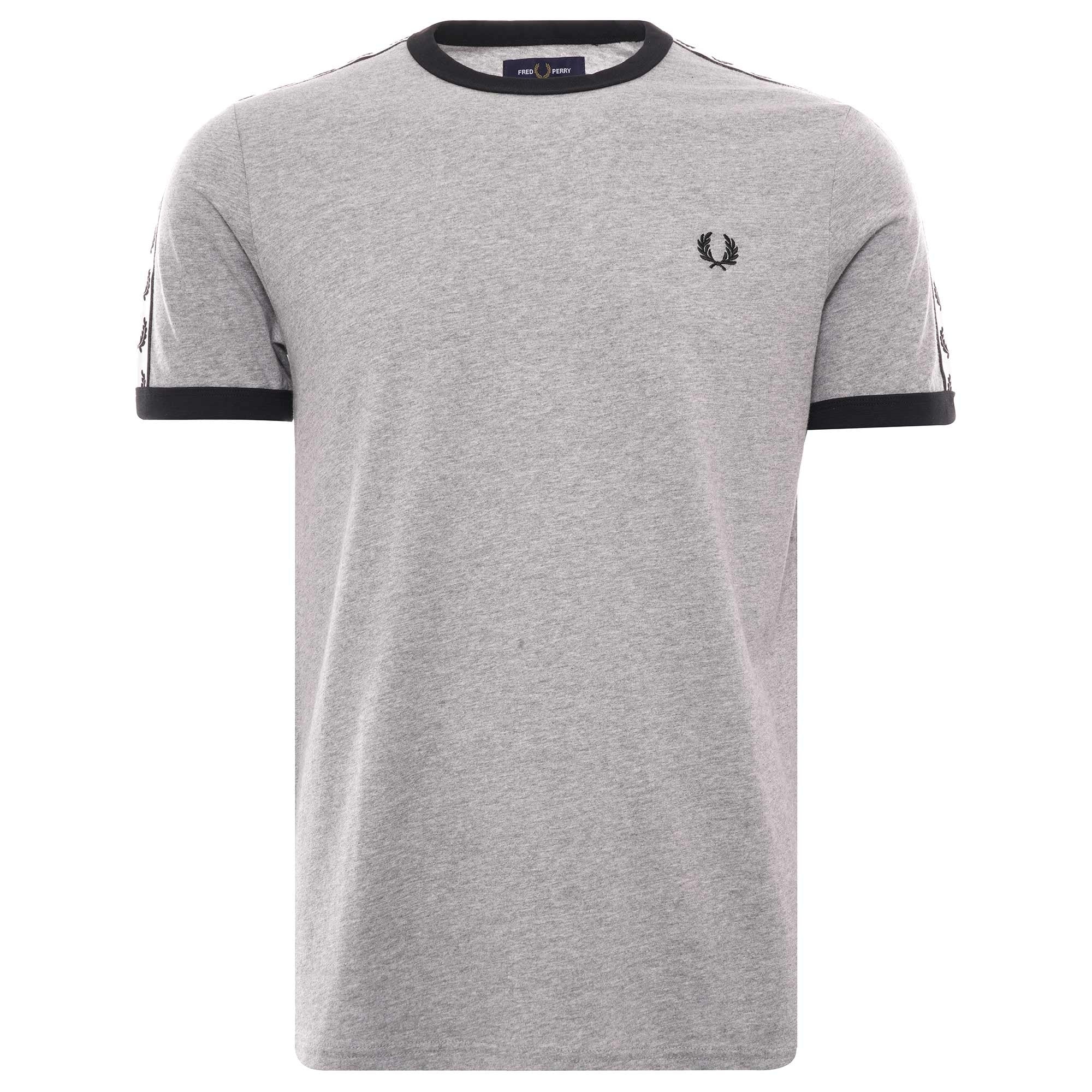 Taped Ringer T-Shirt - Steel Marl