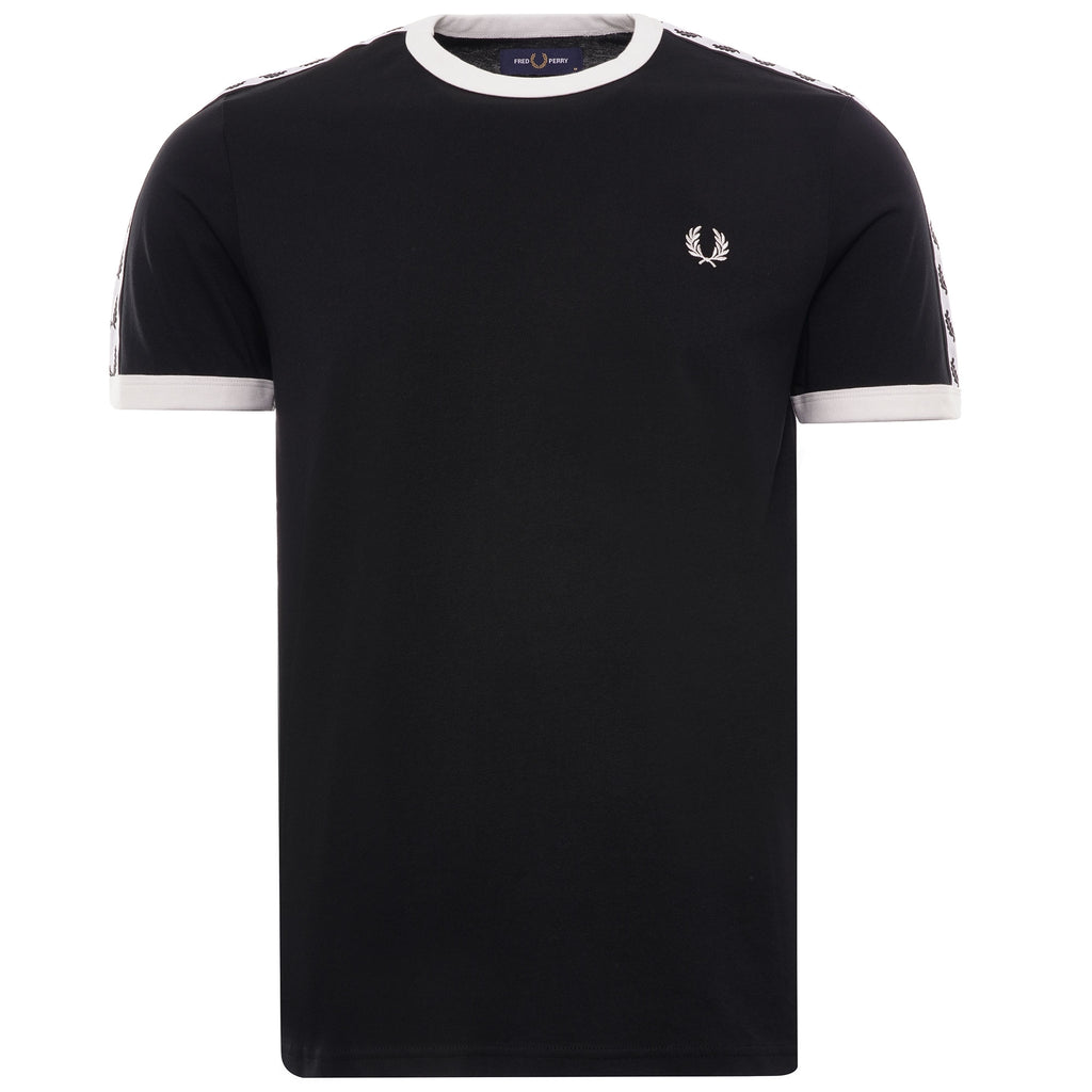 Taped Ringer T-Shirt - Black/Snow White
