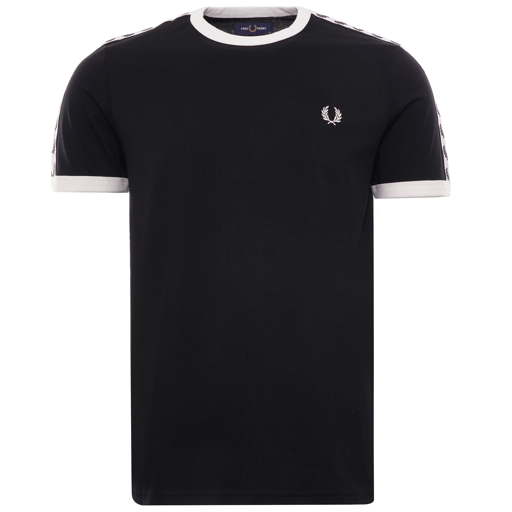 Taped Ringer T-Shirt - Black/Snow White