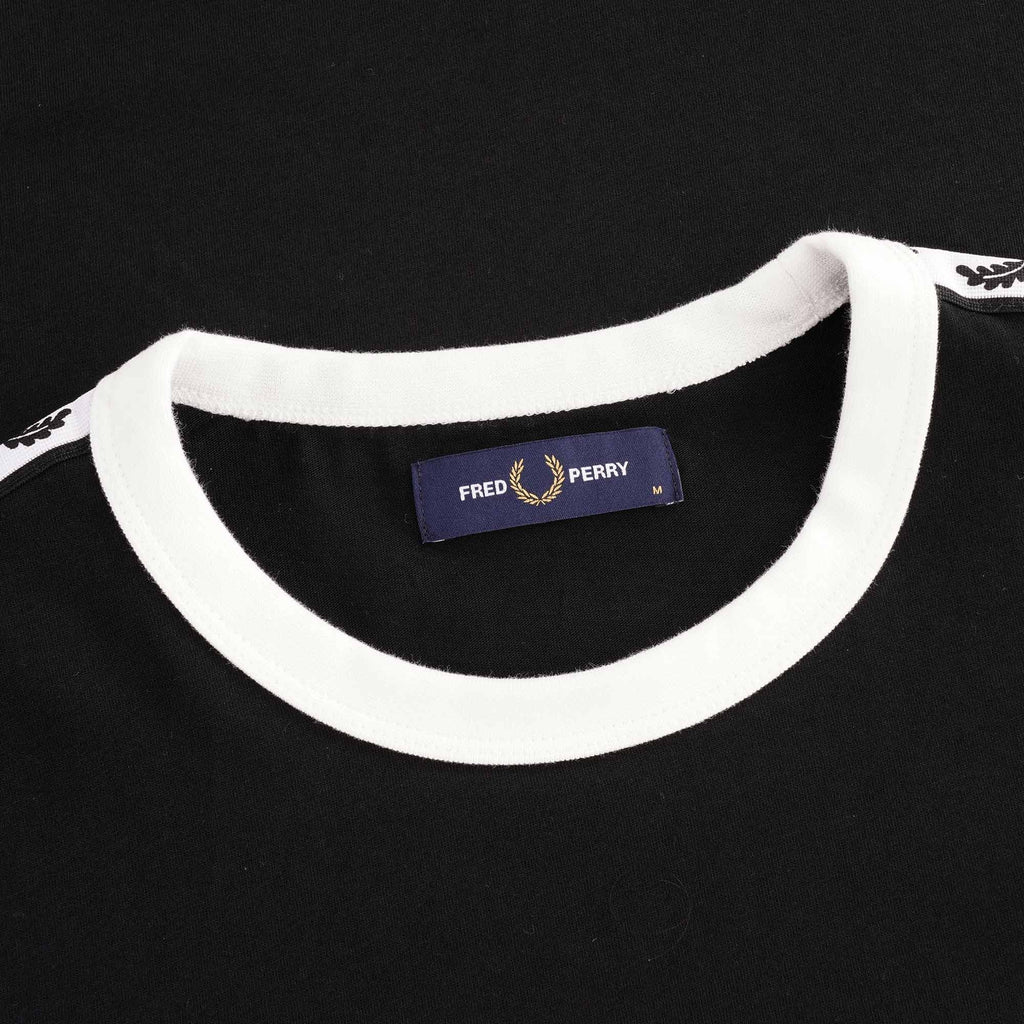 Taped Ringer T-Shirt - Black/Snow White