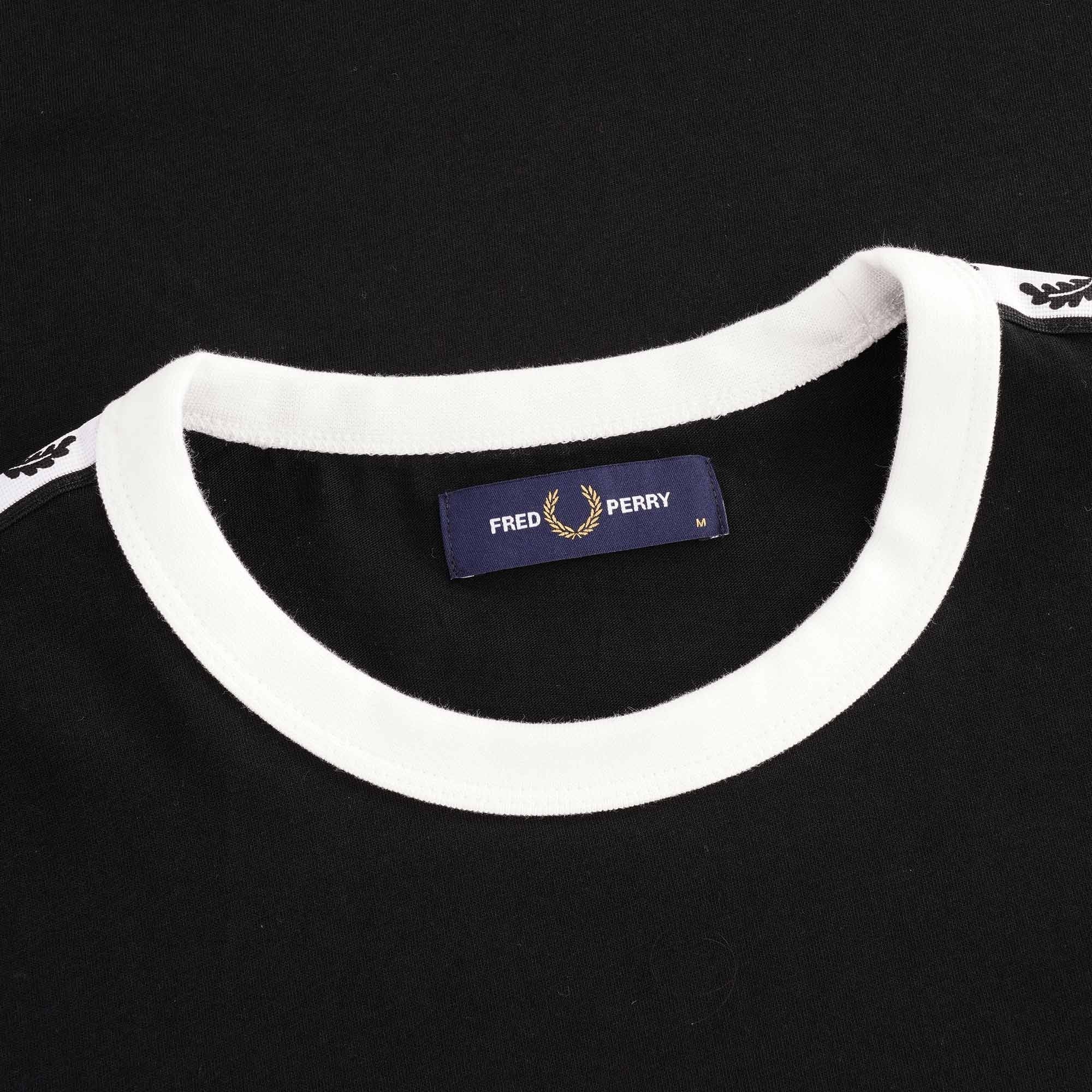 Taped Ringer T-Shirt - Black/Snow White