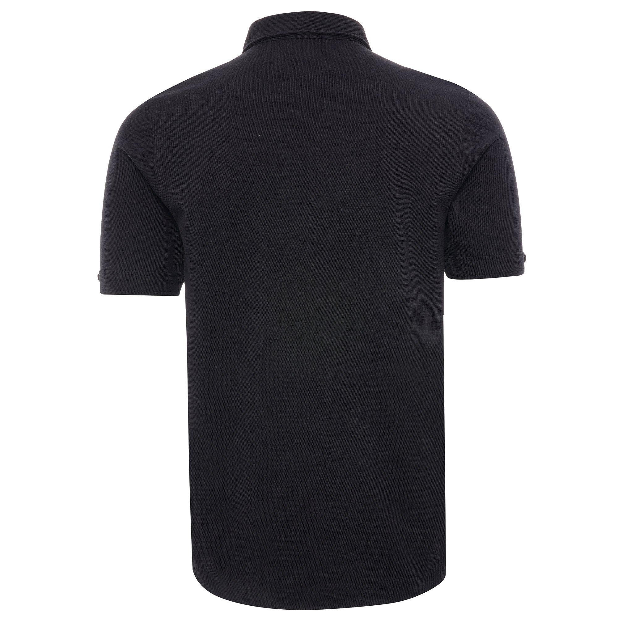 Button Down Collar Polo Shirt - Black