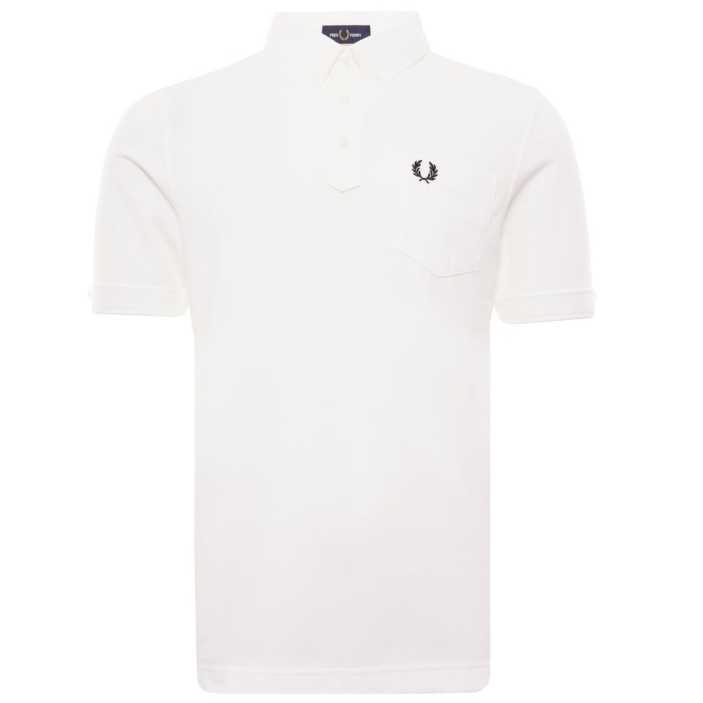 M16 Button Down Collar Polo Shirt - Snow White