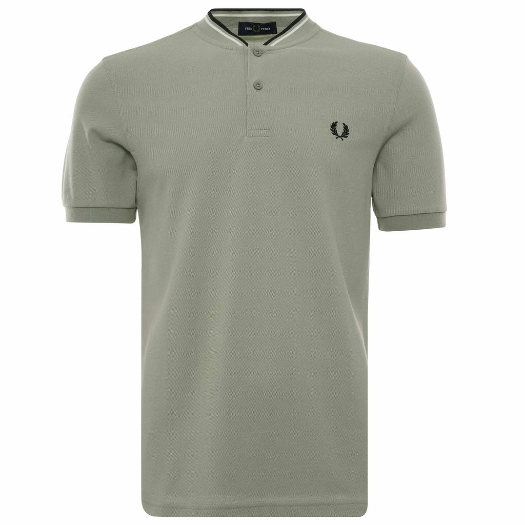 Bomber Collar Piqu Shirt - Seagrass