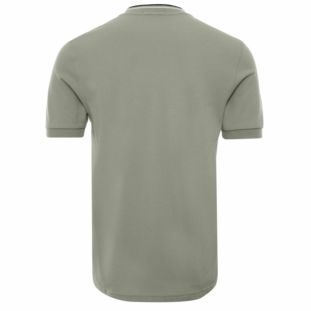 Bomber Collar Piqu Shirt - Seagrass