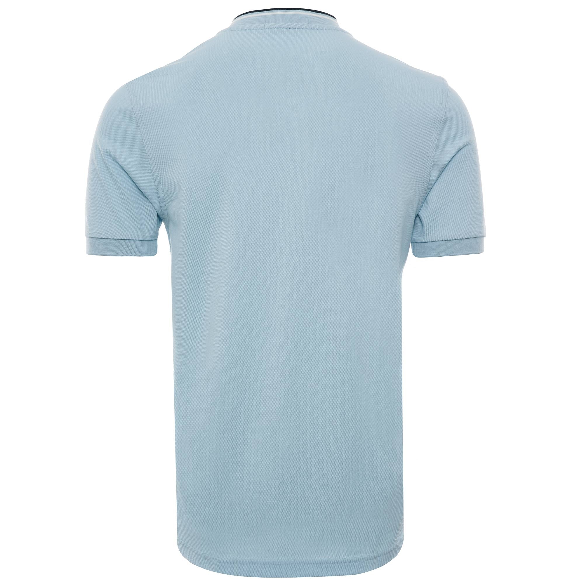 Bomber Collar Piqu Shirt - Chalk Blue