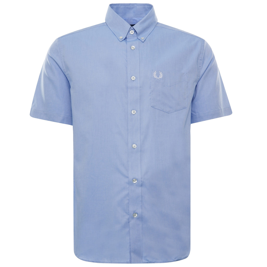 Short Sleeve Oxford Shirt - Light Smoke