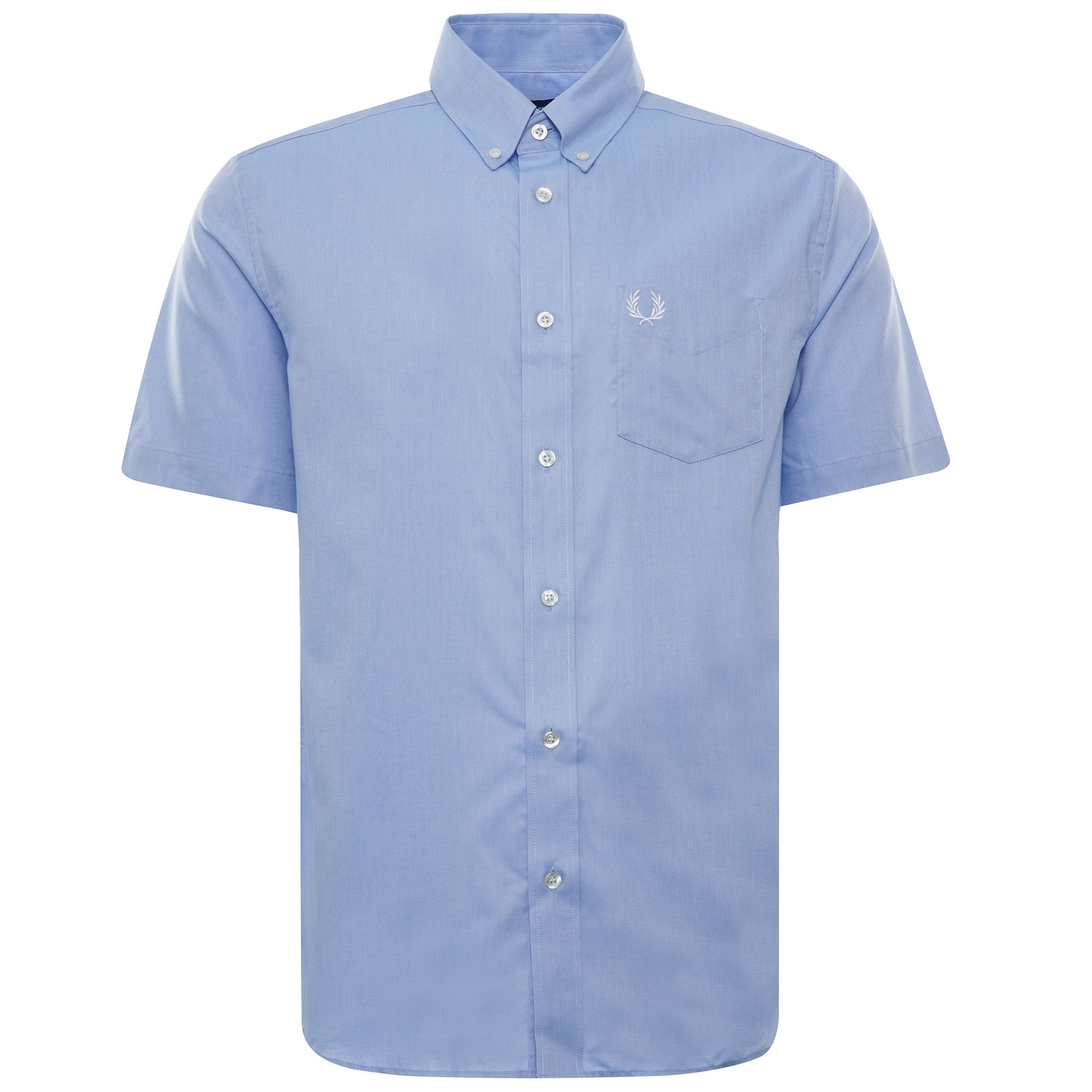 Short Sleeve Oxford Shirt - Light Smoke