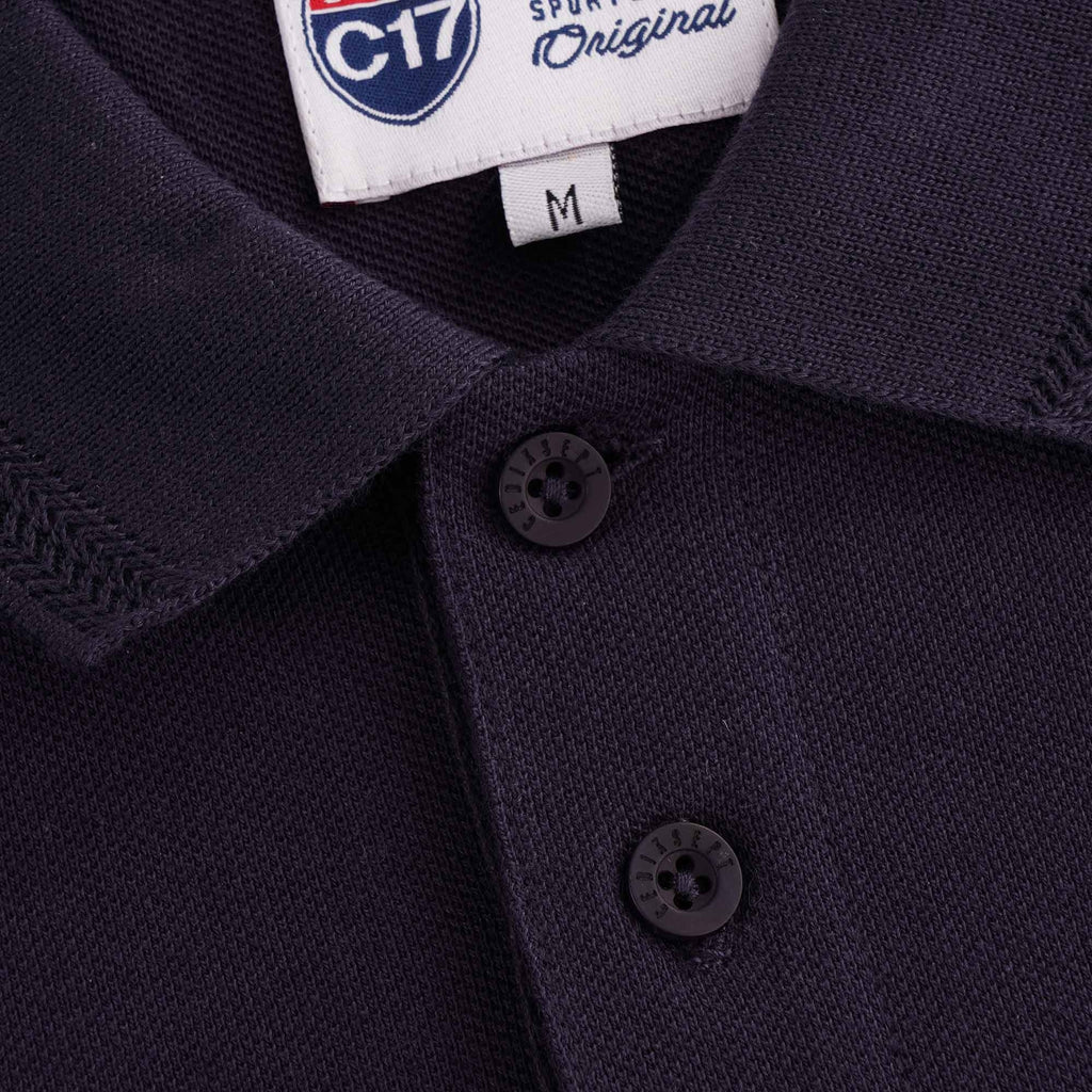 Oxford Pique Polo - Navy