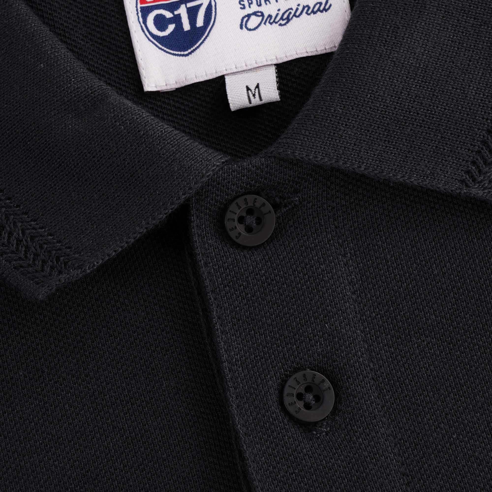 Oxford Pique Polo - Black