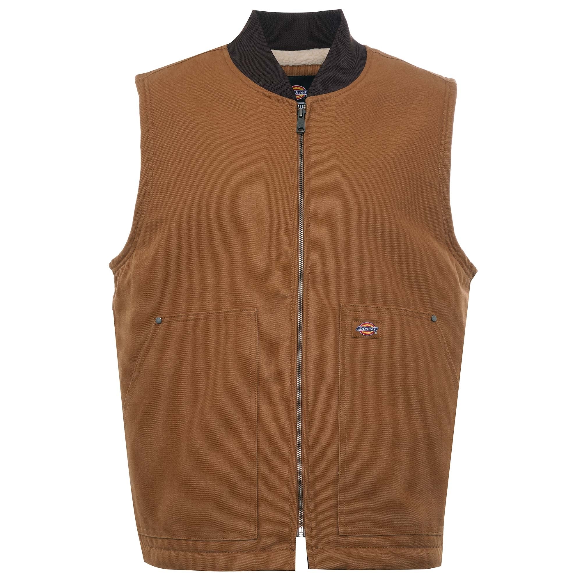 Sherpa Lined Duck Vest - Brown Duck