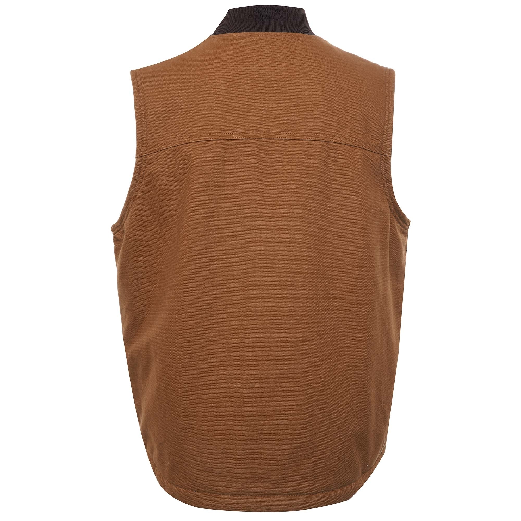 Sherpa Lined Duck Vest - Brown Duck