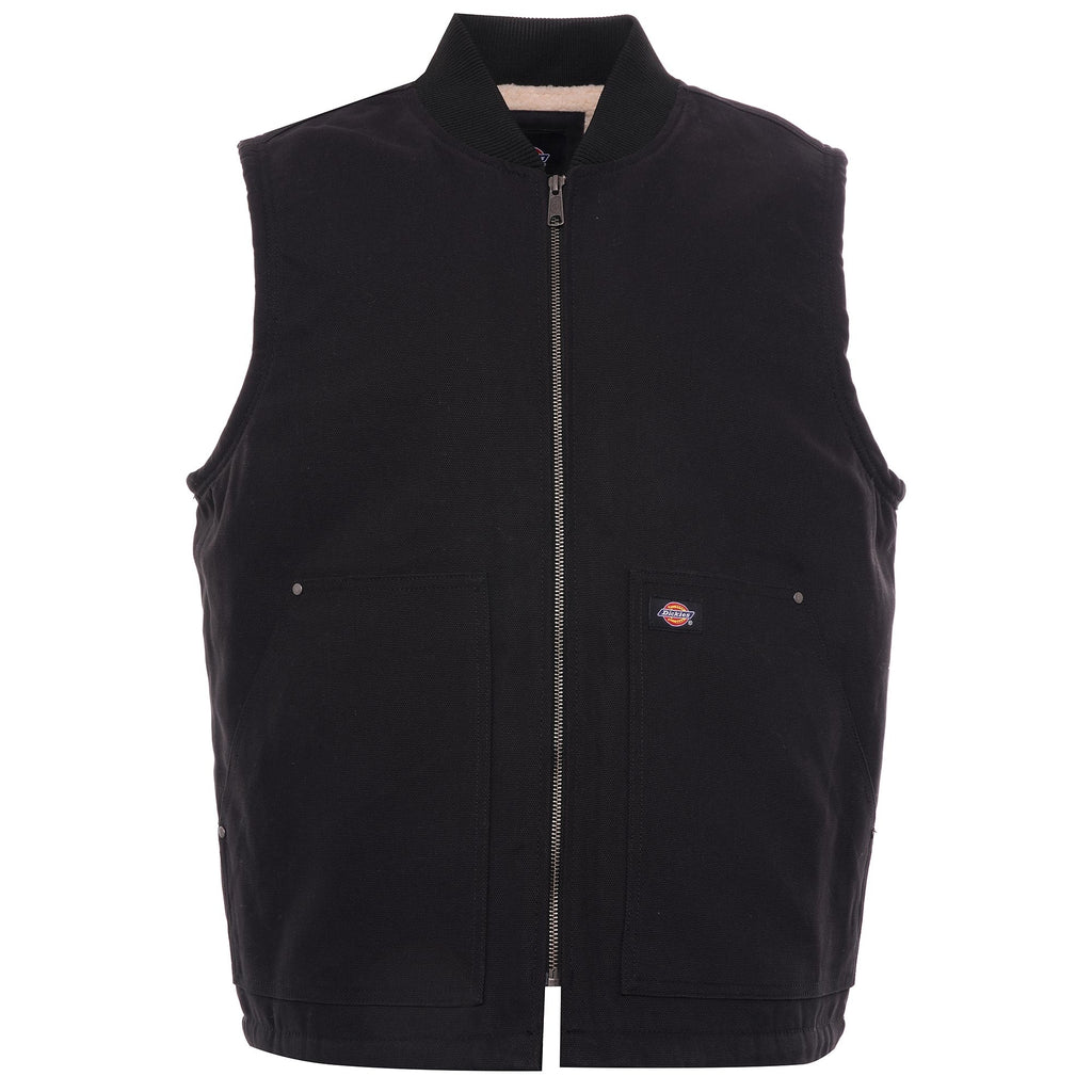 Sherpa Lined Duck Vest - Black