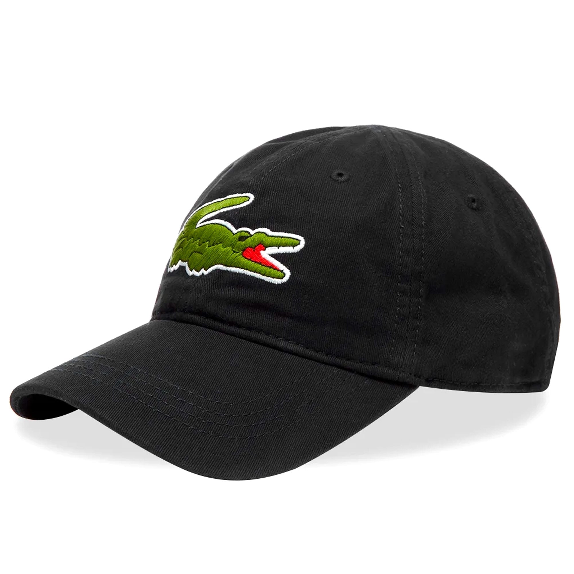 Crocodile Cotton Logo Cap - Black