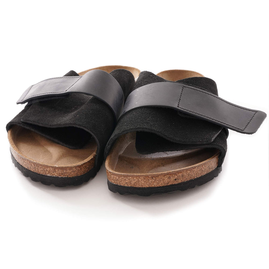 Kyoto Oiled Leather/Suede Leather - Black