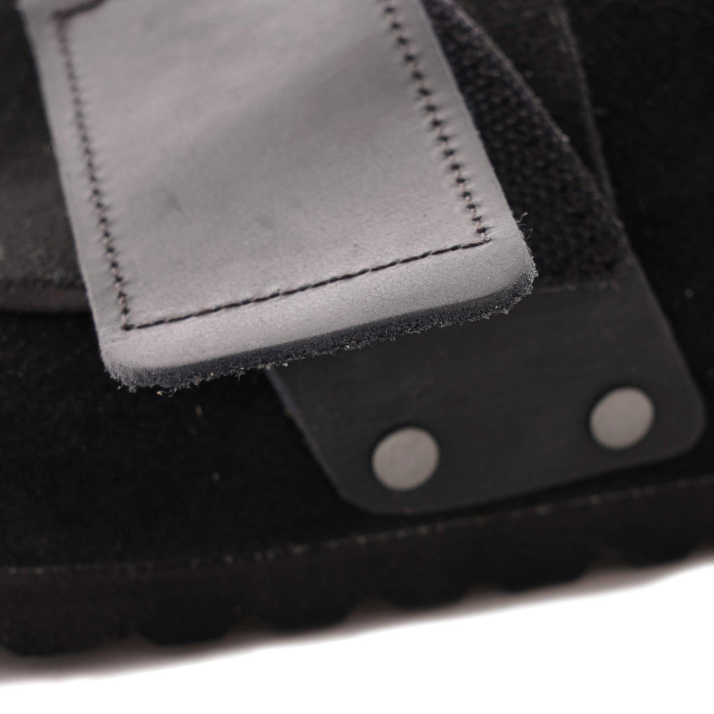 Kyoto Oiled Leather/Suede Leather - Black