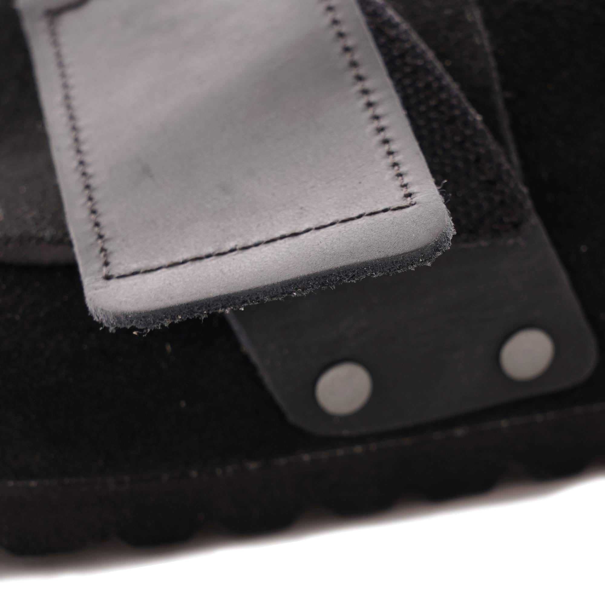 Kyoto Oiled Leather/Suede Leather - Black