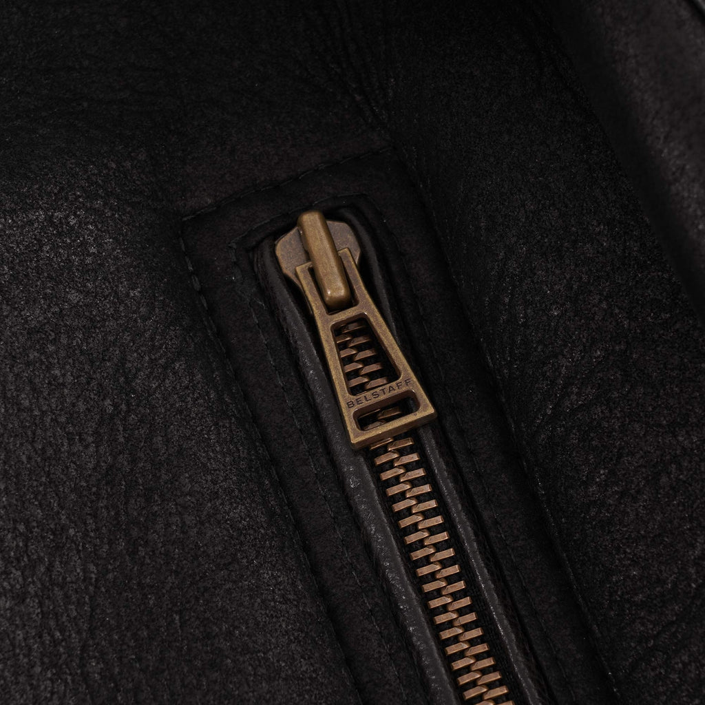 Dennison Jacket Rugged Waxed Shearling - Black