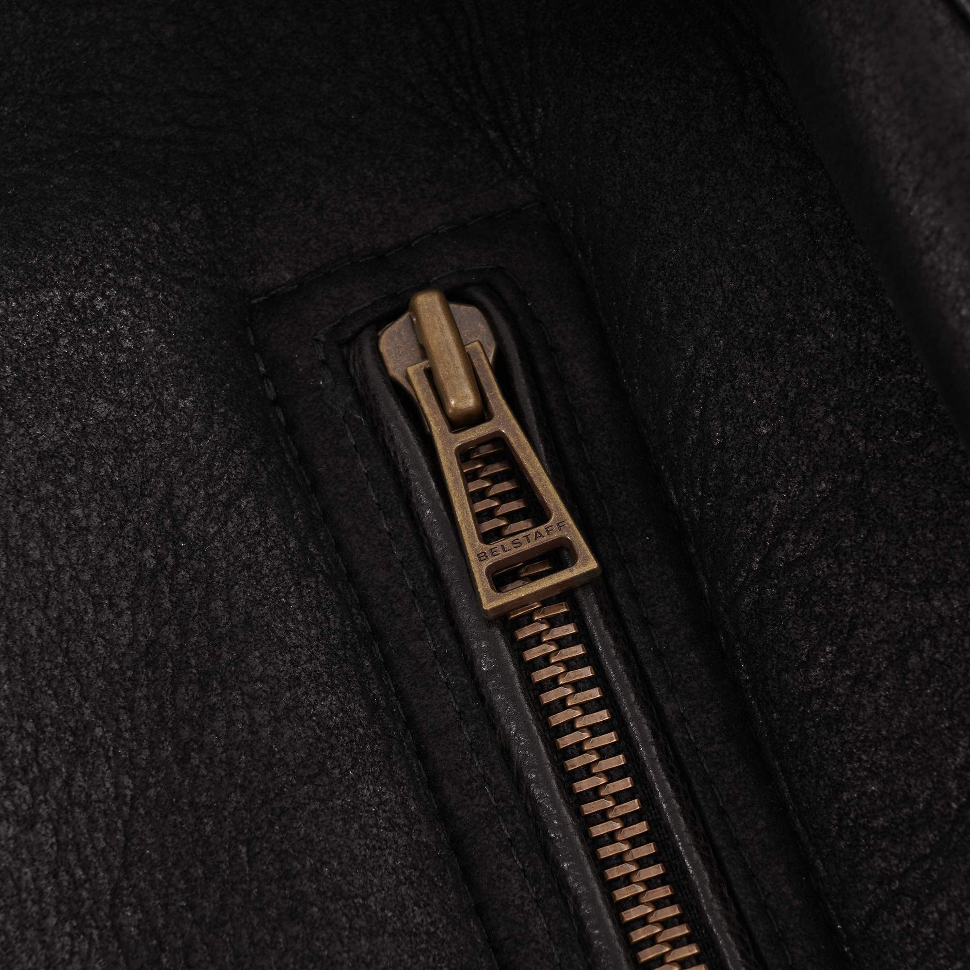 Dennison Jacket Rugged Waxed Shearling - Black