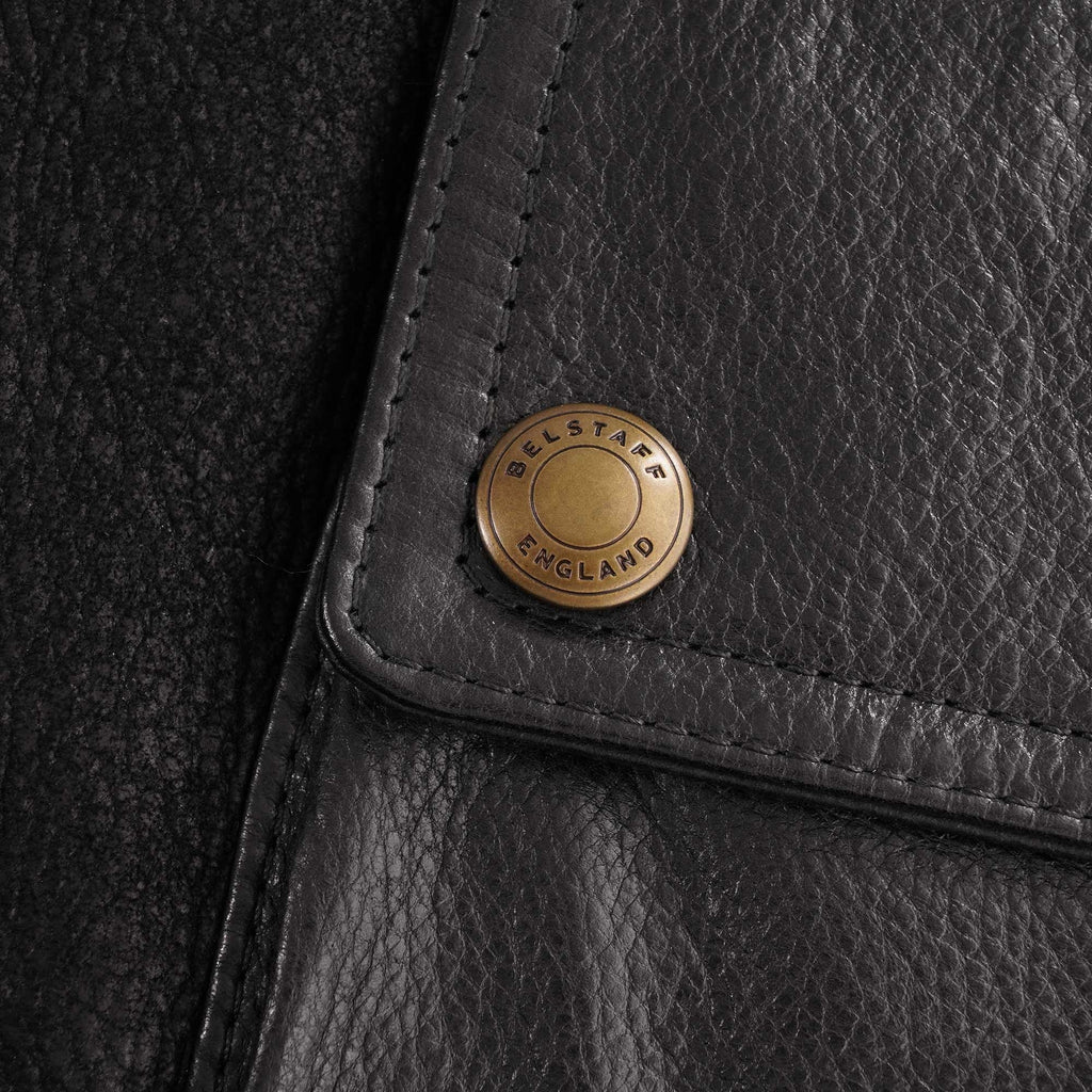 Dennison Jacket Rugged Waxed Shearling - Black