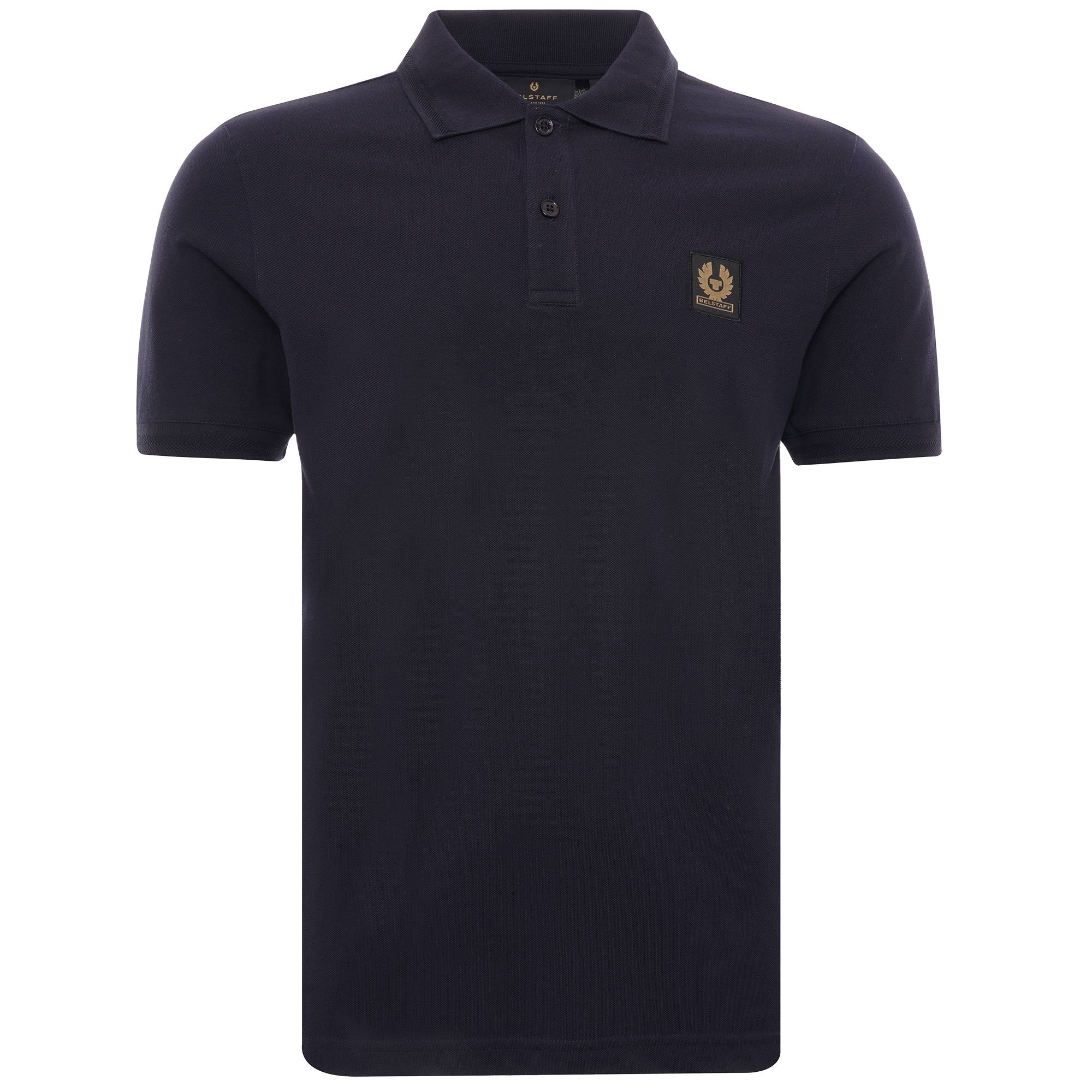 Pique Weave Short Sleeved Polo - Dark Ink