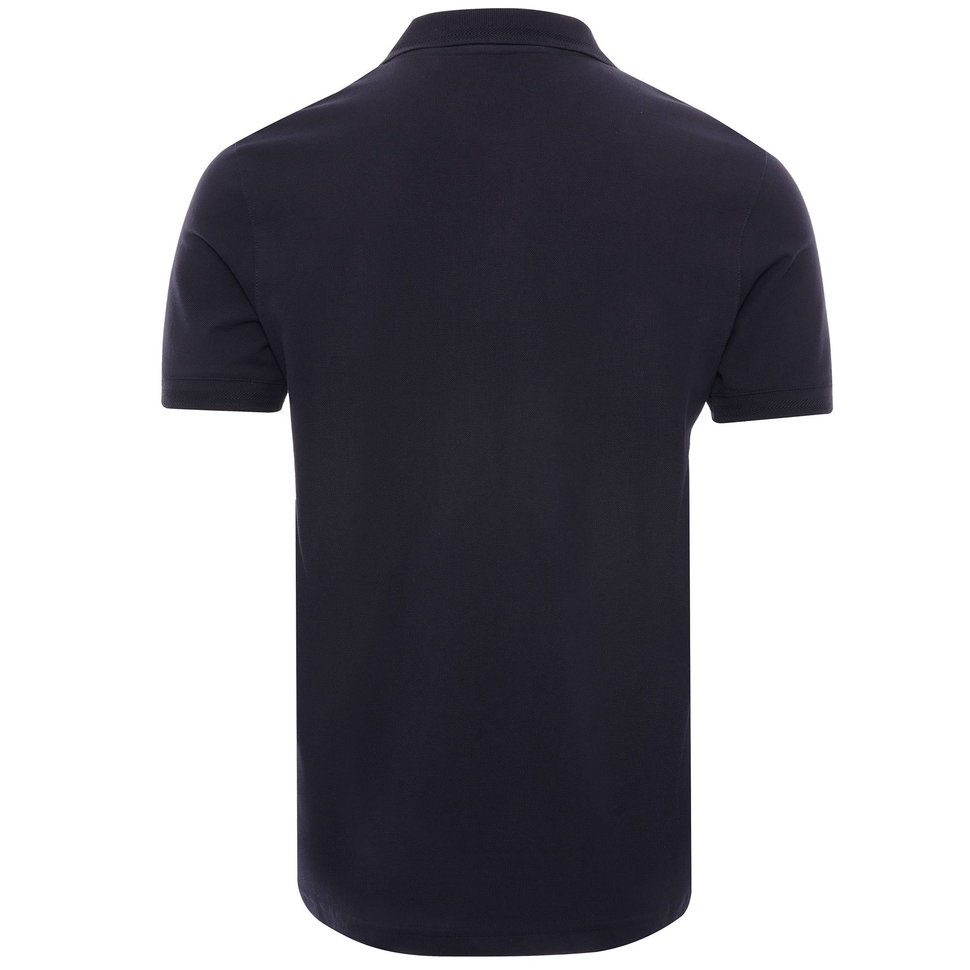 Pique Weave Short Sleeved Polo - Dark Ink