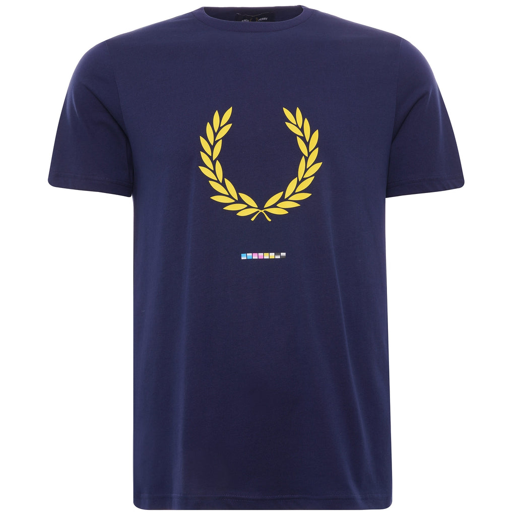 Print Registration T-Shirt - French Navy