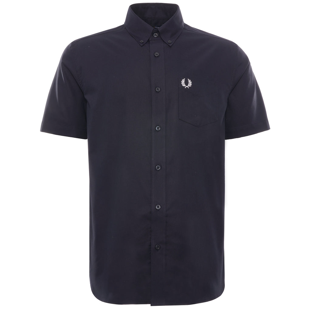 Short Sleeve Oxford Shirt - Navy