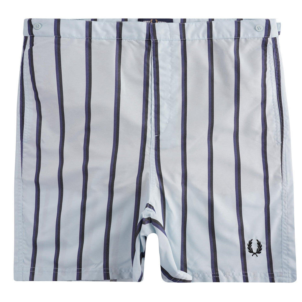 Striped Swim Shorts - Chalk Blue