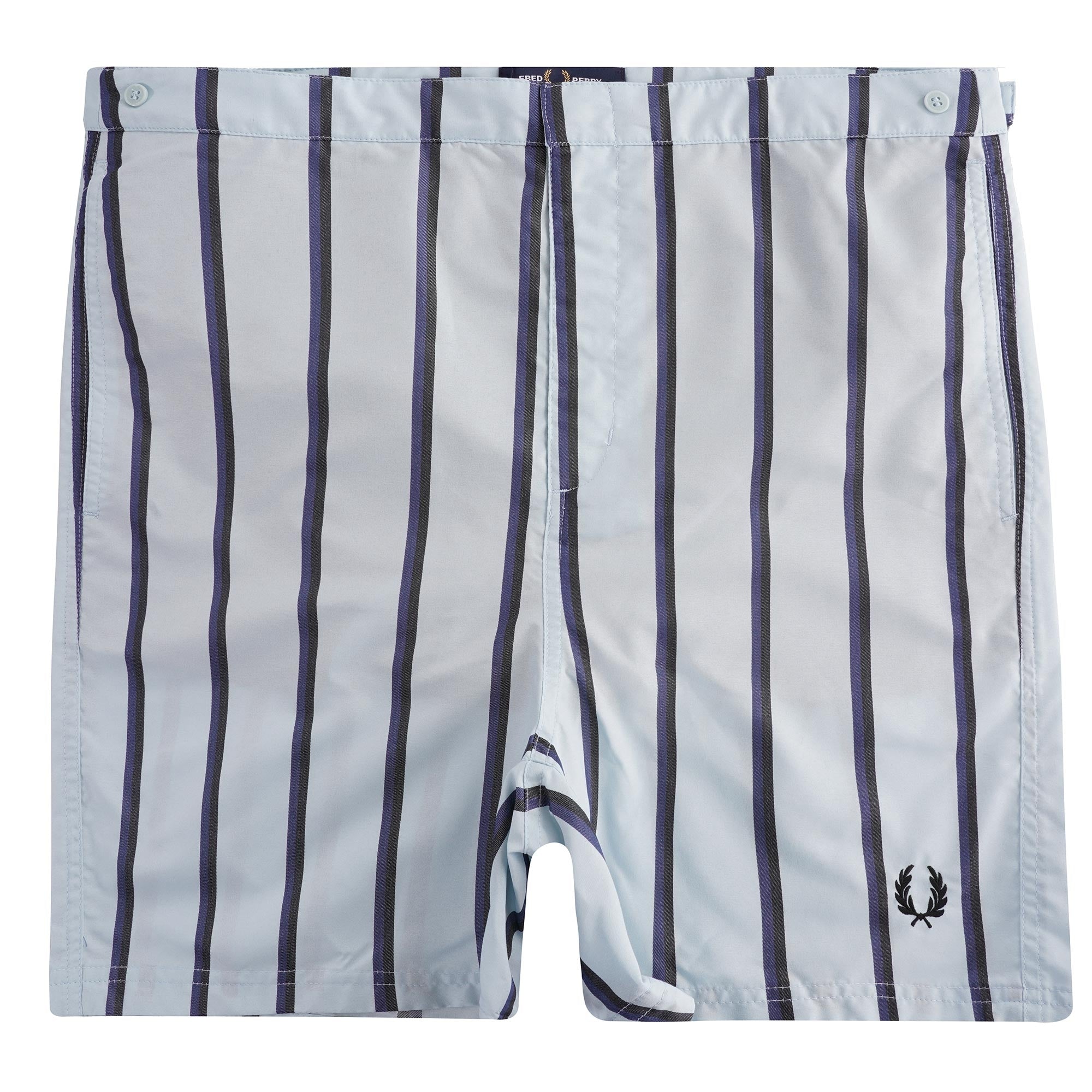 Striped Swim Shorts - Chalk Blue