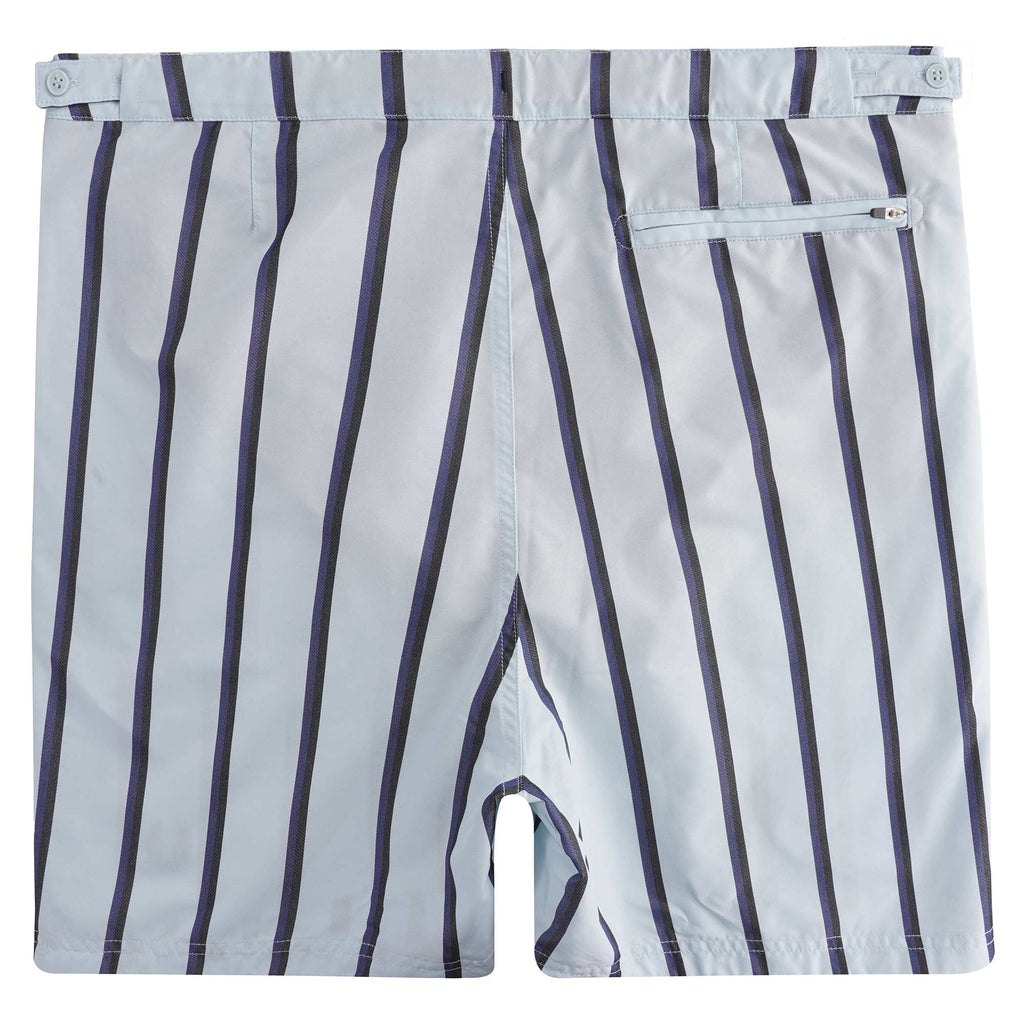 Striped Swim Shorts - Chalk Blue