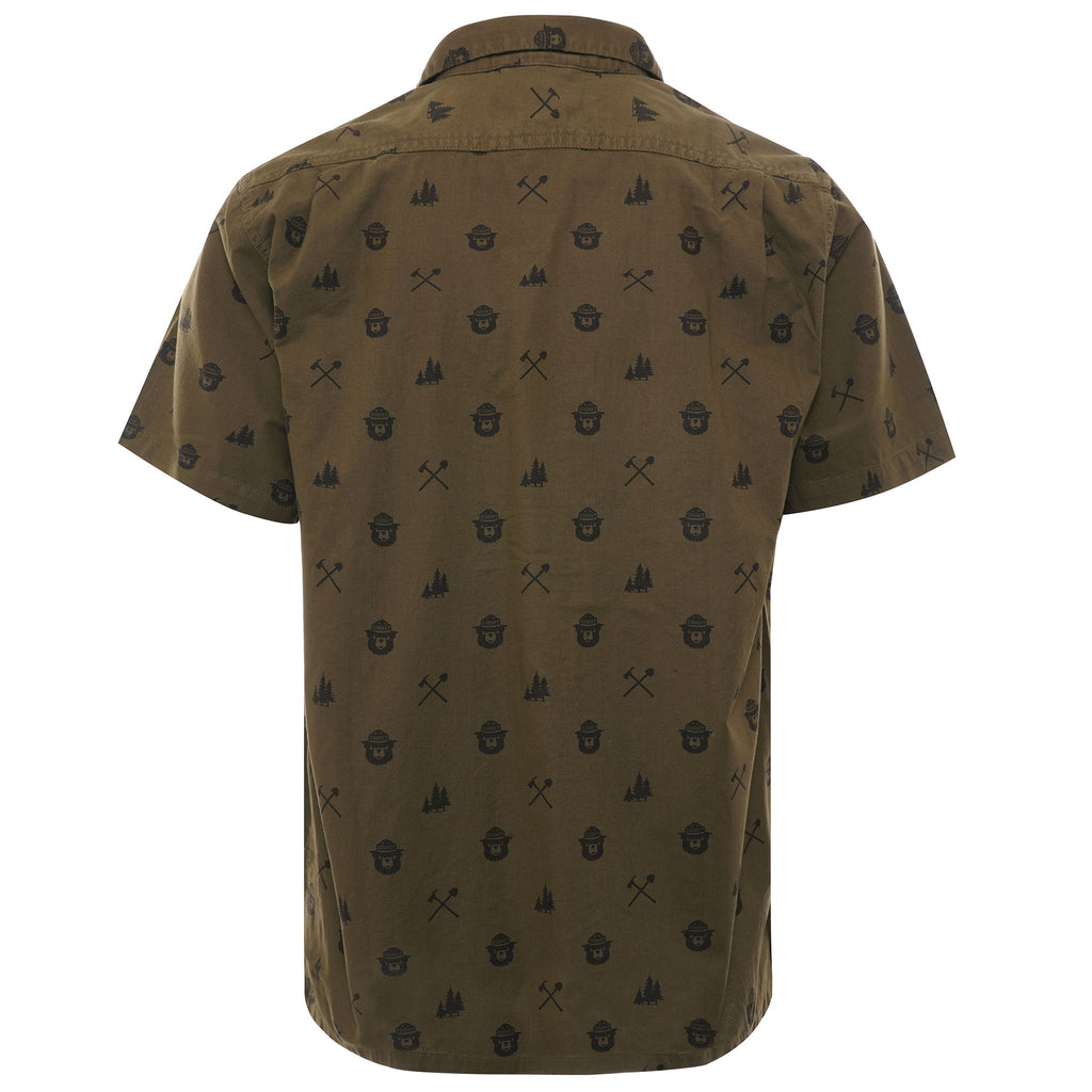 Smokey Bear Camp Shirt - Marsh/Khaki