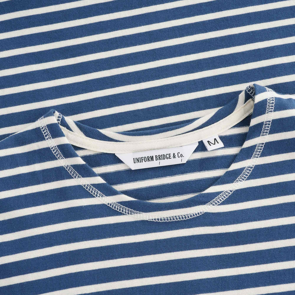 Stripe Border Tee - Blue/Ivory