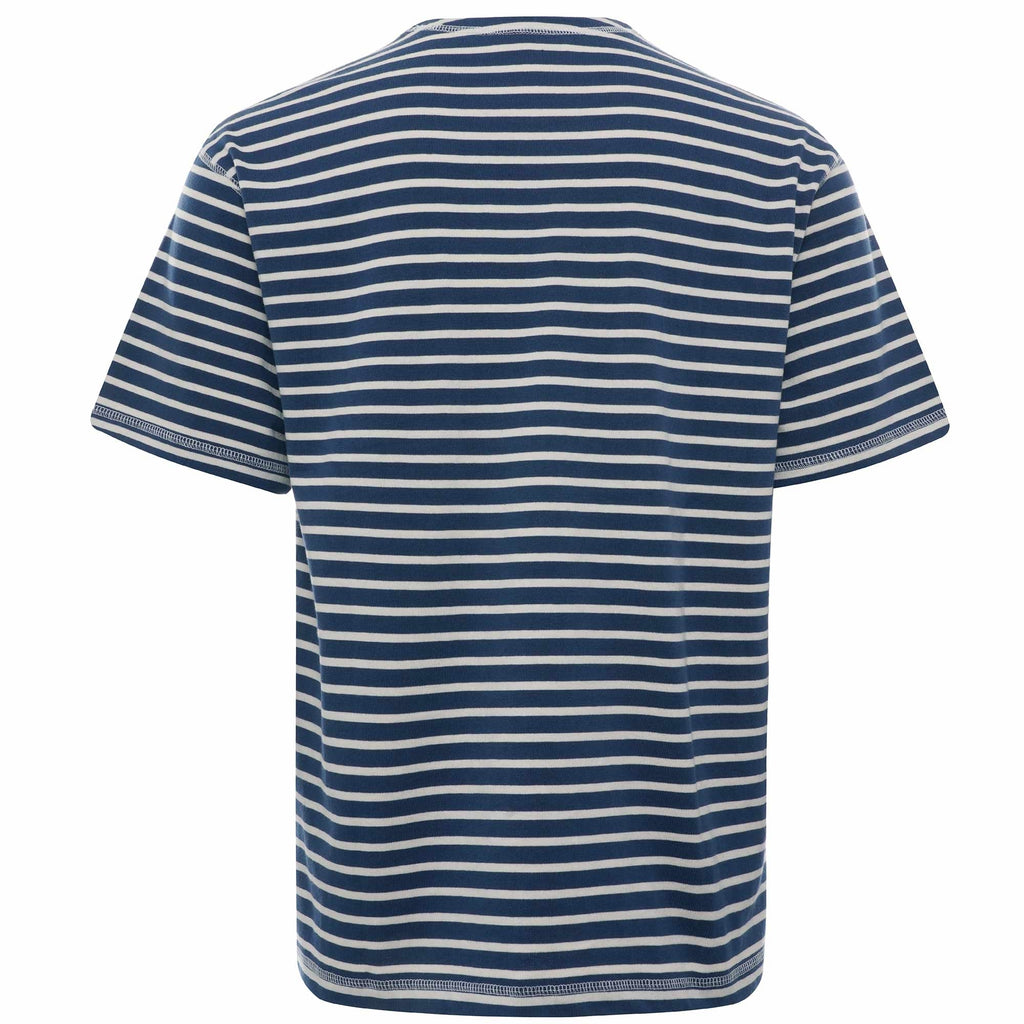 Stripe Border Tee - Blue/Ivory