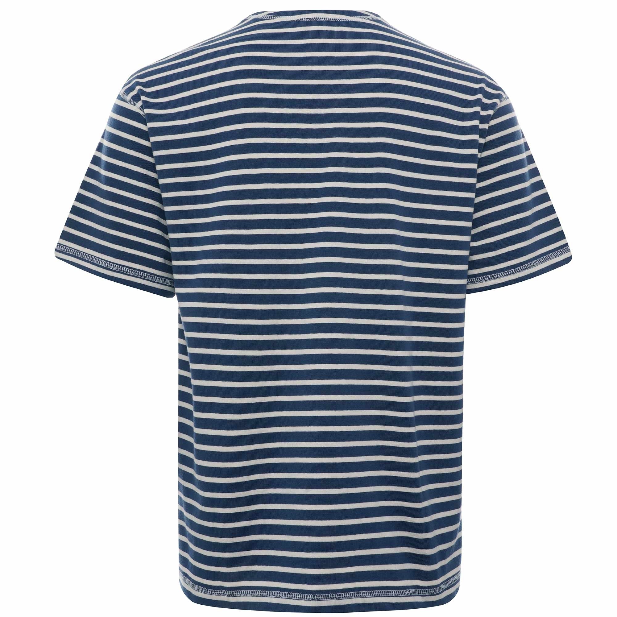 Stripe Border Tee - Blue/Ivory